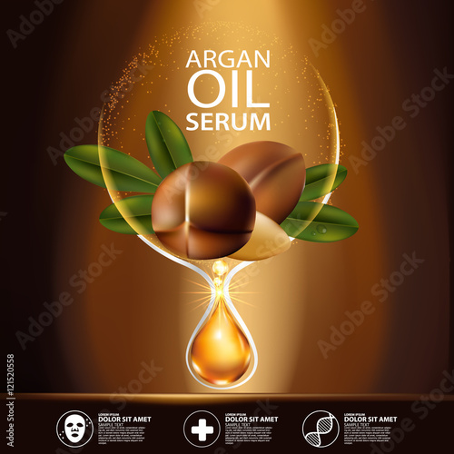 argan oil Serum and Background Concept Skin Care Cosmetic