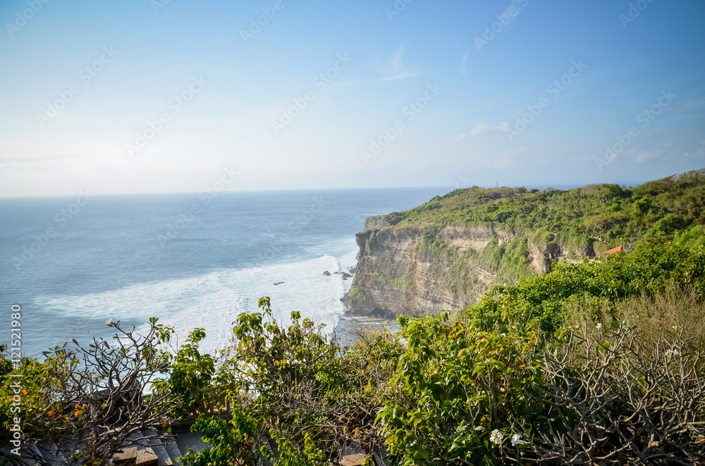 landscape view of Balinese sea temple