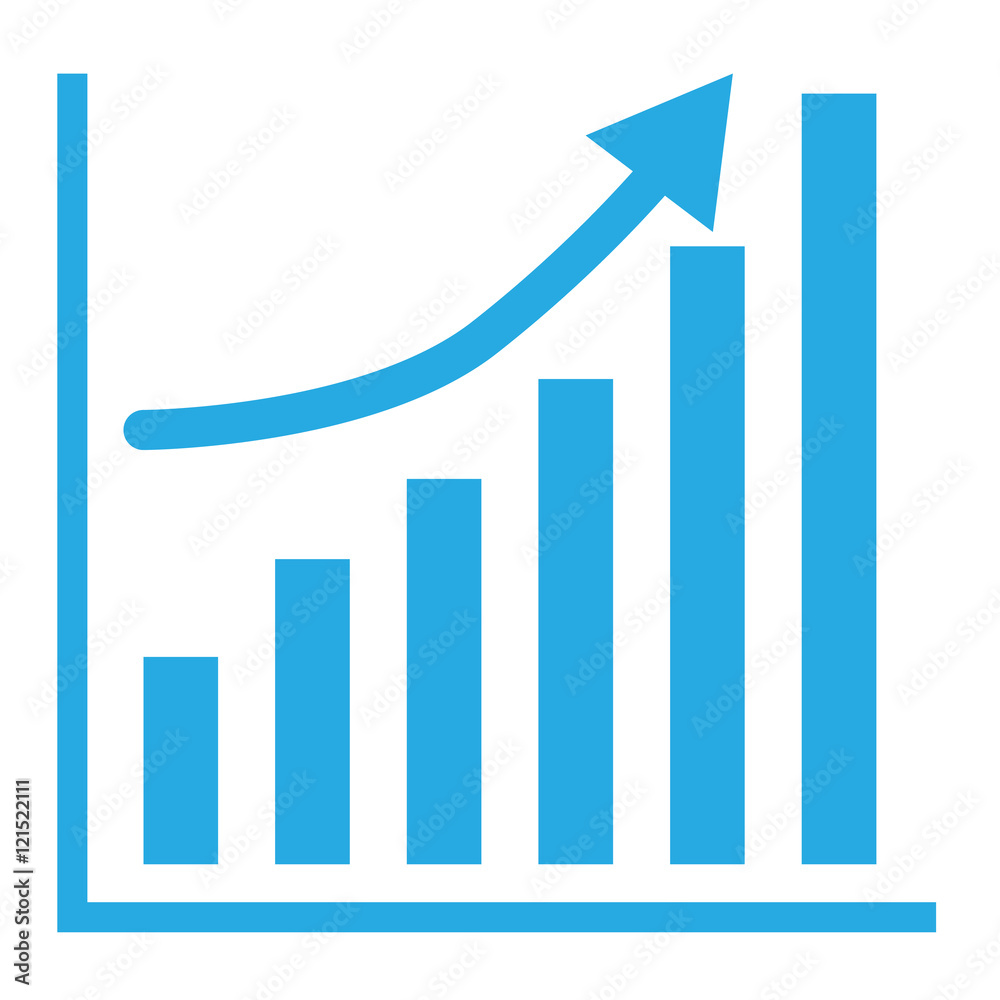 Business graph .vector growth progress blue arrow. Business graph .vector growth progress blue arrow.