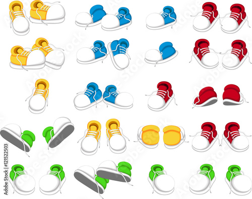 collection of shoes cartoon