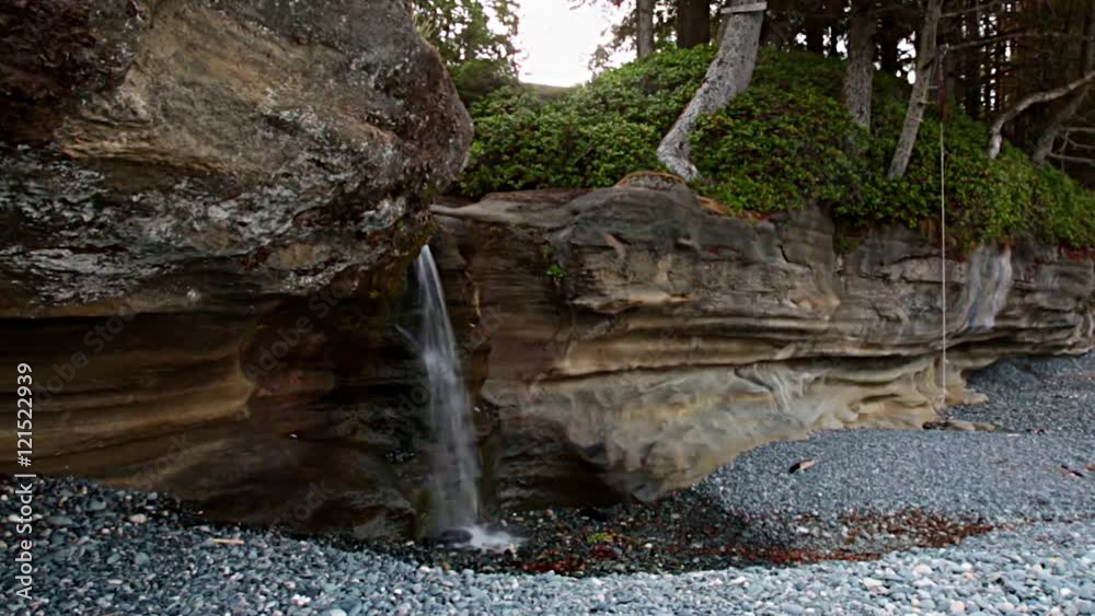 Beautiful waterfall in Vancouver island, Canada
