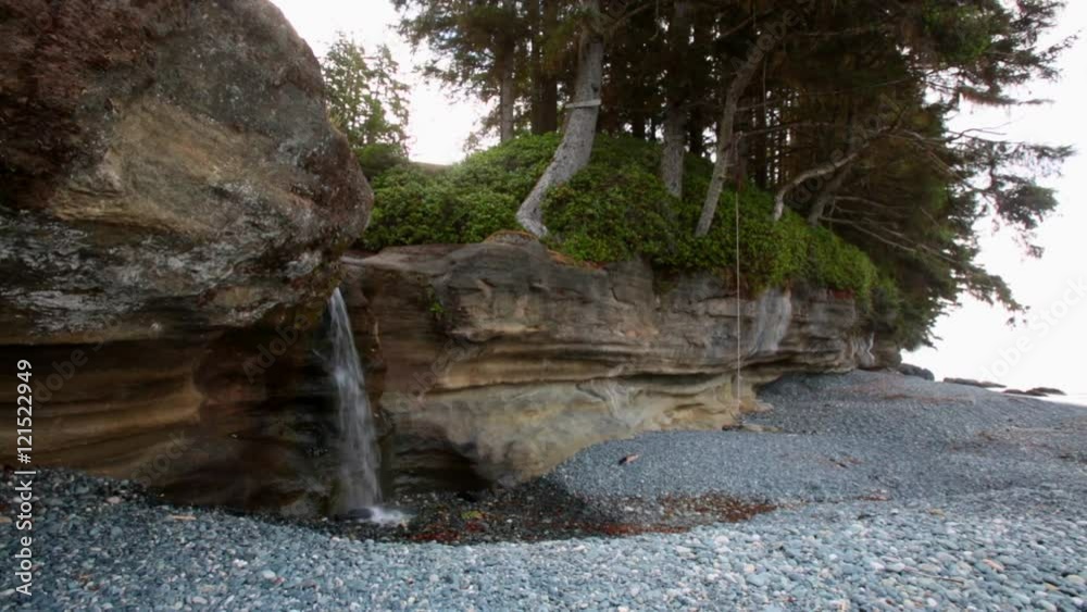 Beautiful waterfall in Vancouver island, Canada
