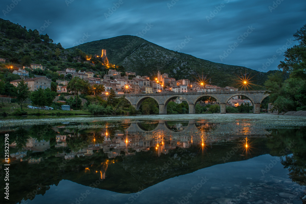 Roquebrun at Dusk