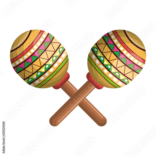 icon maraca mexico music graphic vector illustration eps 10