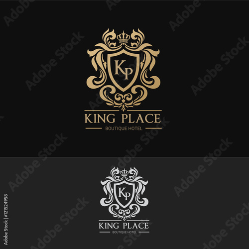 Hotel and luxury logo template. Royal and king logo design template.