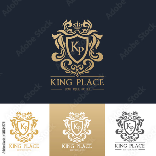 Hotel and luxury logo template. Royal and king logo design template.