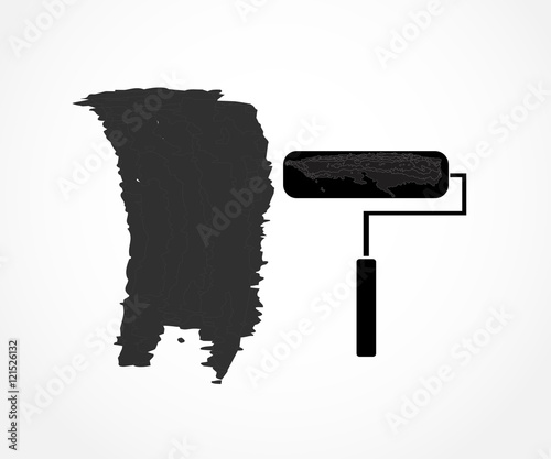 roller icon. paint icon