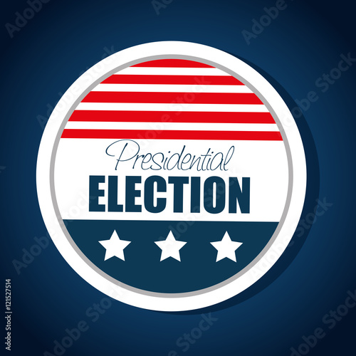 button flag usa election presidential graphic vector illustration eps 10