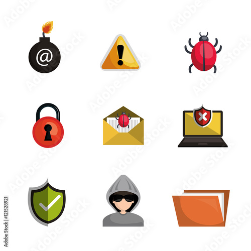antivirus security file data system design vector illustration eps 10