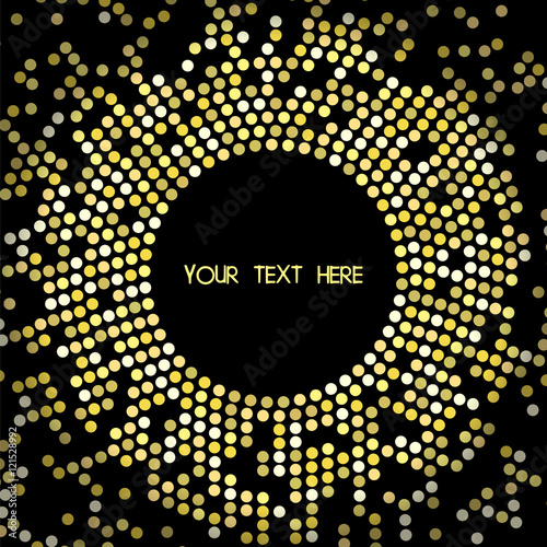frame of golden circles