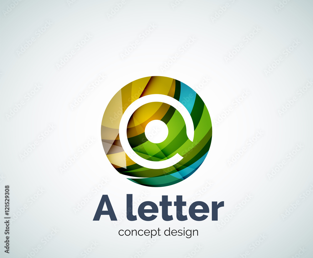 Obraz premium Vector A letter concept logo template