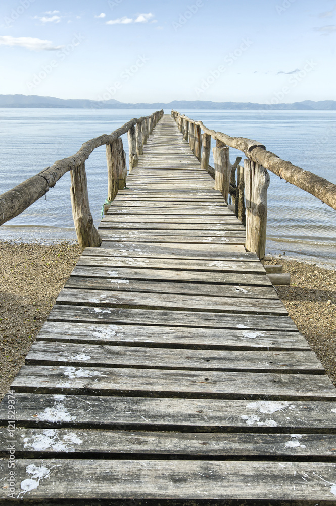 Fototapeta premium Wooden jetty, Costa Rica