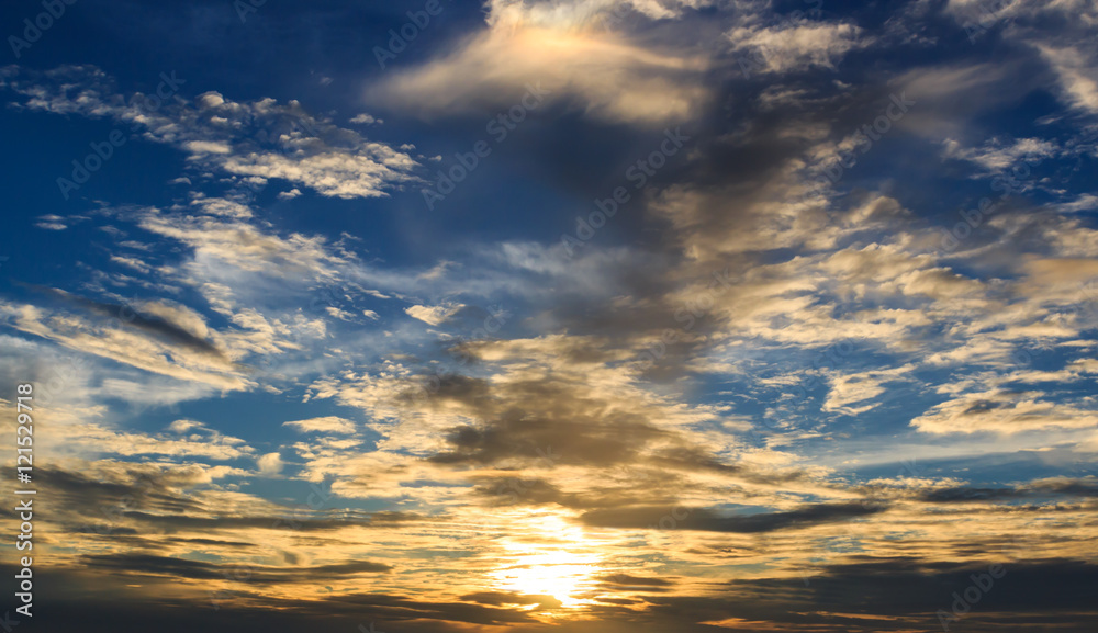 Fototapeta premium Colorful sky in twilight time background