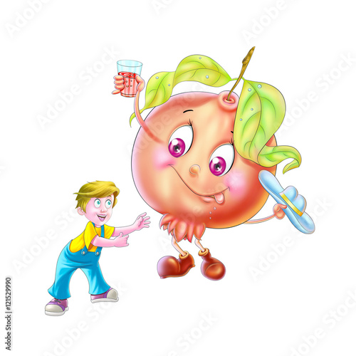 Boy with pomegranate