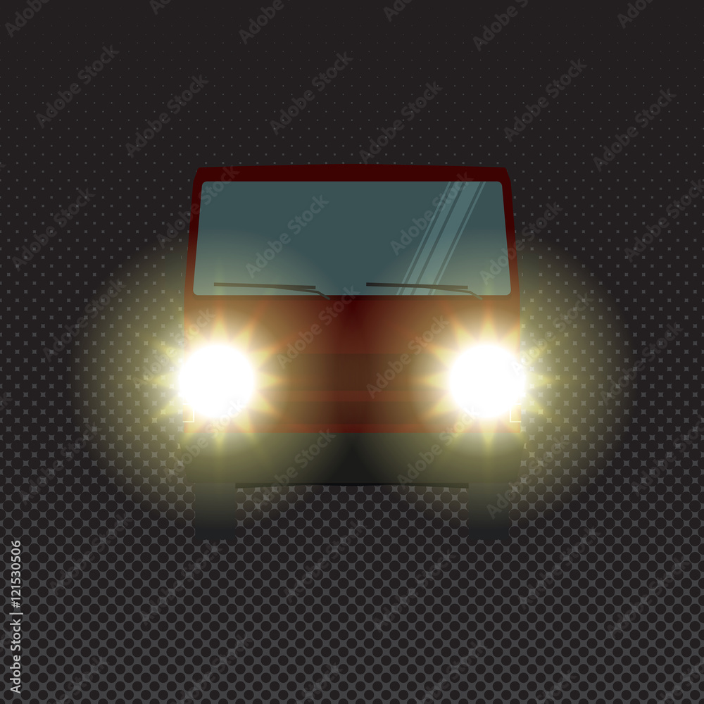 Dark Road Headlights