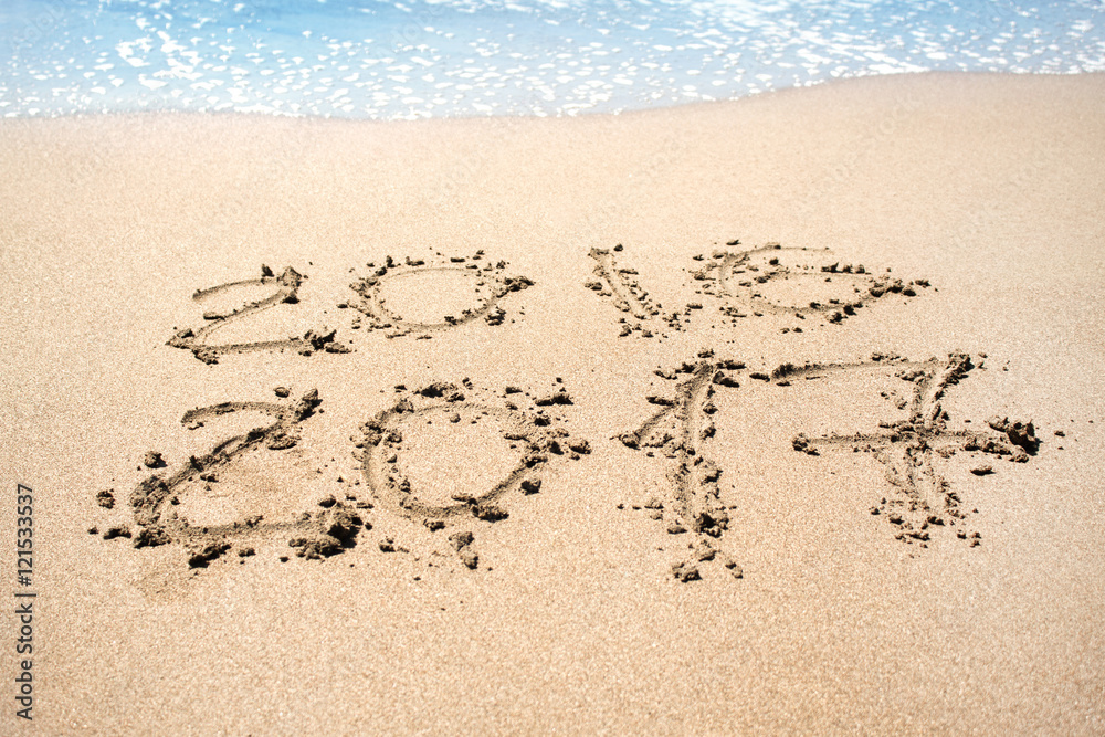 Message written in the sand at the beach background Message written in the sand at the beach background