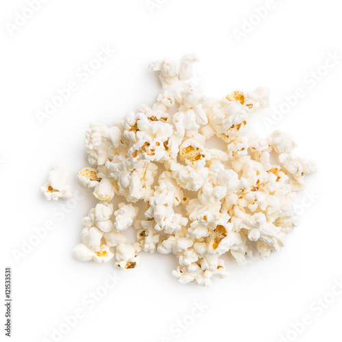 Tasty salted popcorn.