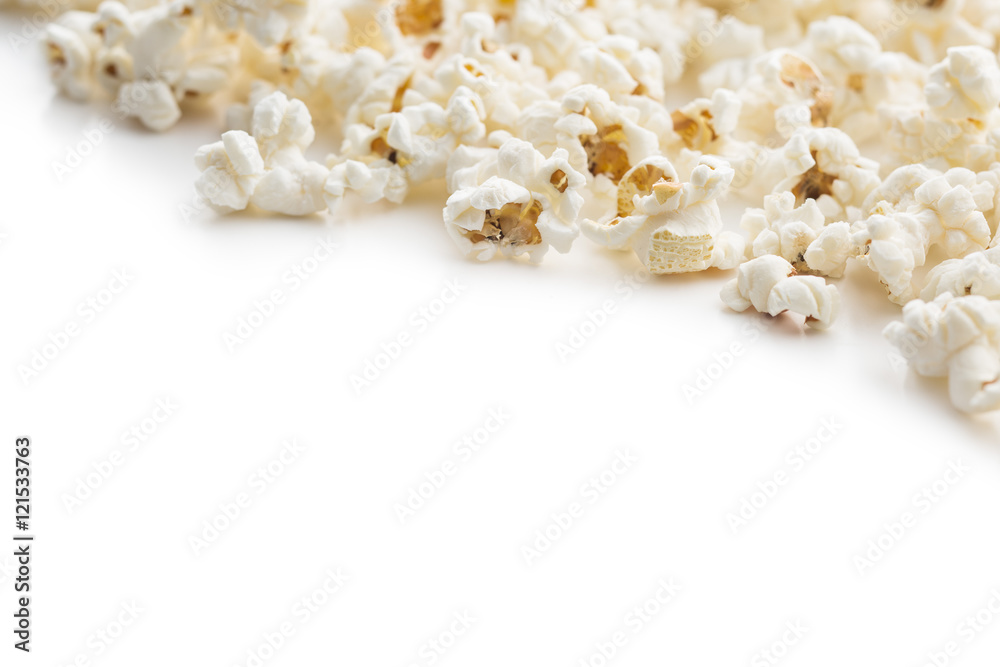 Tasty salted popcorn.