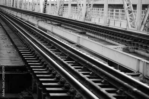 Railway, Railroad Black and White color tone.   © Quality Stock Arts