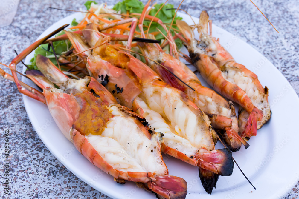 Grilled River Prawns Grilled River Prawns