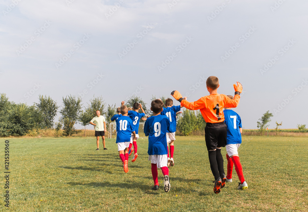 Fototapeta premium Football Team Celebrating