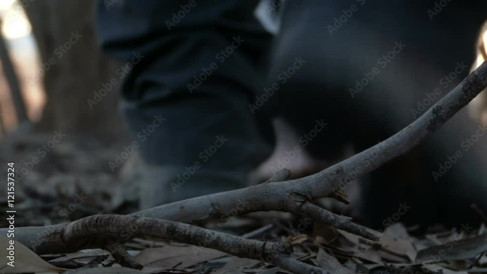 Crime. Frightened girl. Young woman crawls, runs away from the killer, murderer, a rapist. Bad man which it pursues and eventually kills. Dark forest at night. Crime. Frightened girl. Young woman crawls, runs away from the killer, murderer, a rapist. Bad man which it pursues and eventually kills. Dark forest at night.