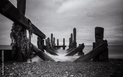 Broken Pier Beautiful Sunset Maryport photo