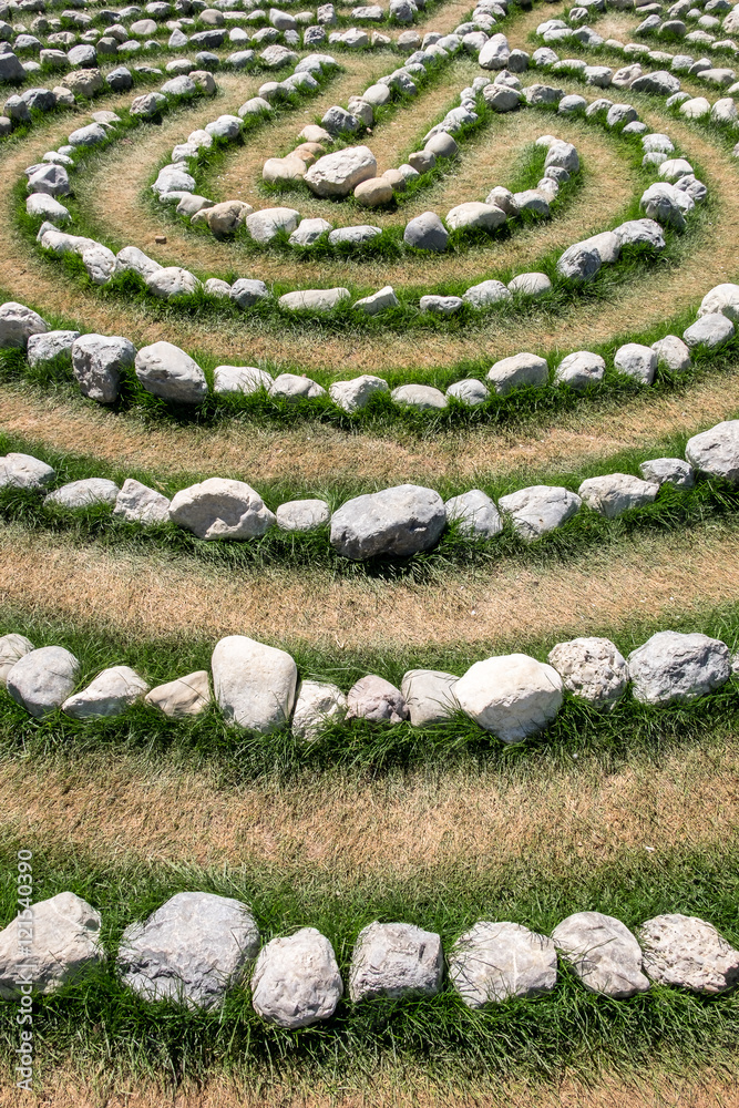 rows of rocks