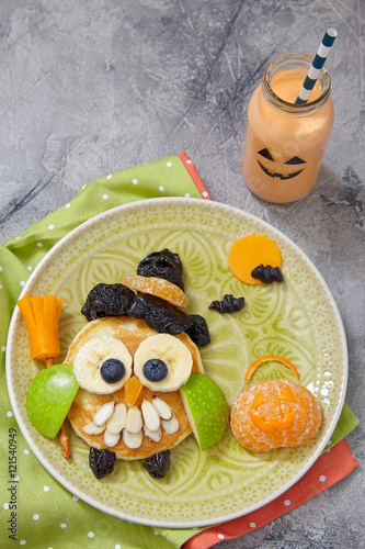 Owl pancake for Halloween