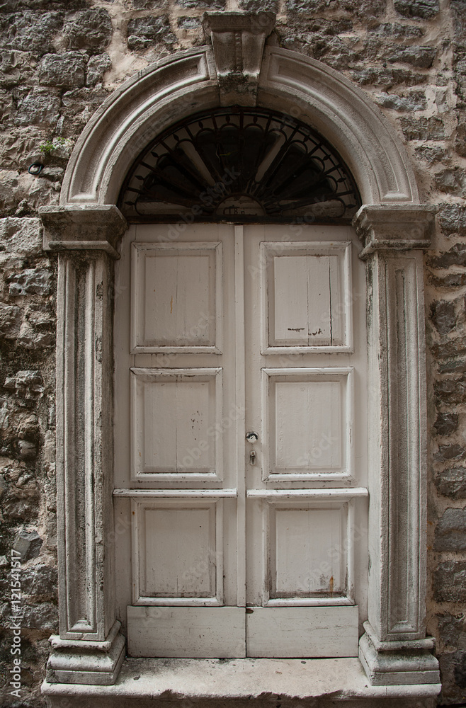 old door with stone door aperture