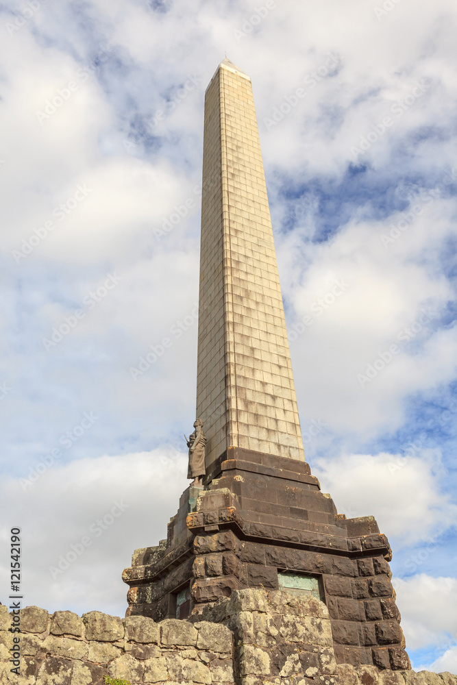 Obelisk memorial of Sir John Logan Campbell on one tree hill in