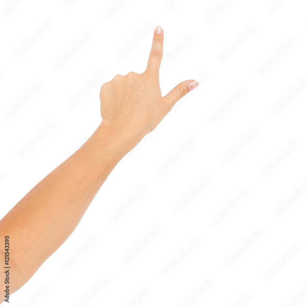 Woman empty hand isolated on white backgrounds Woman empty hand isolated on white backgrounds