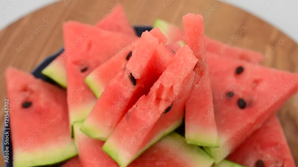 Shooting of a watermelon on a white background. Shooting of a watermelon on a white background.
