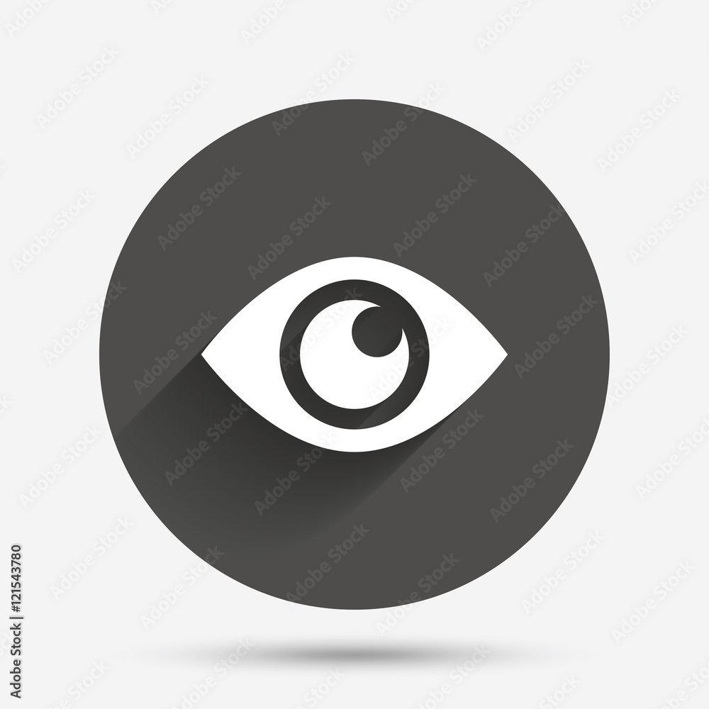 Eye sign icon. Publish content button. Eye sign icon. Publish content button.