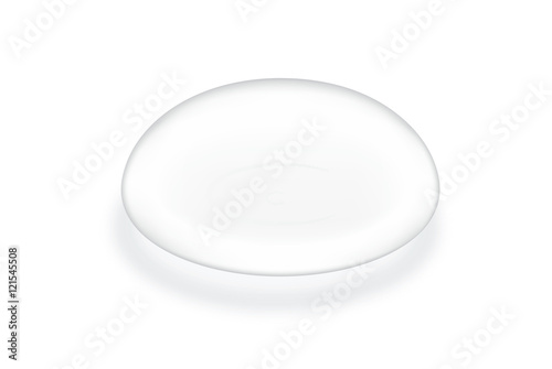 Silicone breast smooth type isolated on white background. Vector object about cosmetic surgery.