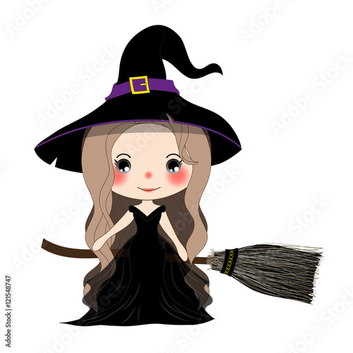 Halloween Witch Flying with...