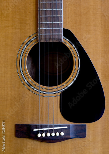 Billede på lærred sound hole of classic guitar