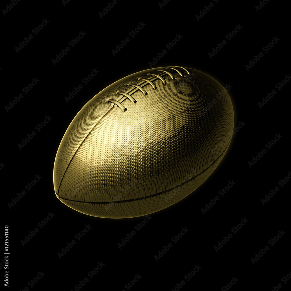 golden american football on black background Stock Illustration | Adobe  Stock