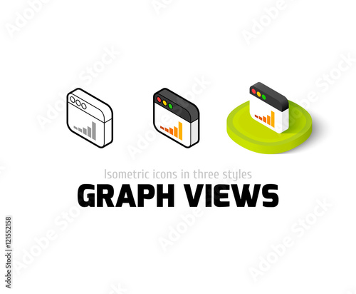 Graph views icon in different style
