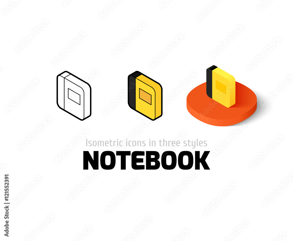 Notebook icon in different style Notebook icon in different style