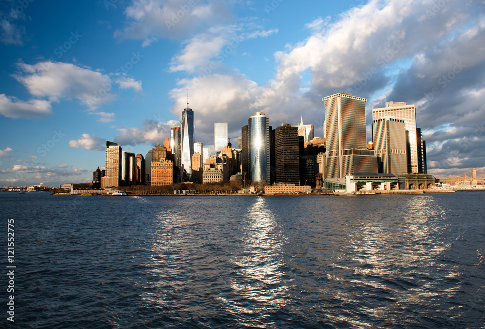 Naklejka premium Financial district of Manhattan, New York, USA