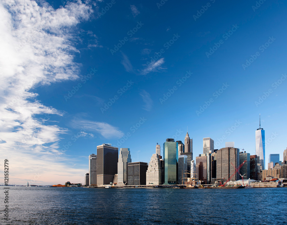 Fototapeta premium Financial district of Manhattan, New York, USA