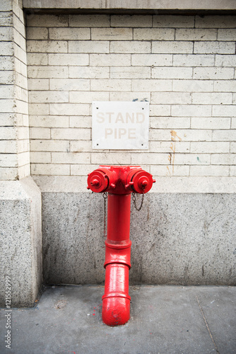 Standpipe conncetion for fire Department, New York, USA