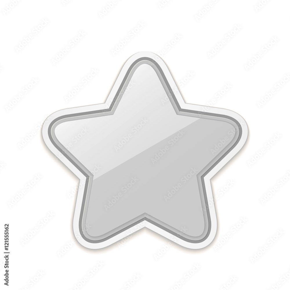 Silver Star Sticker Icon