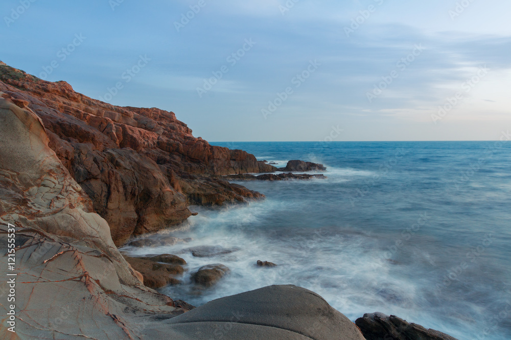 Φωτογραφία Rocks on the coast near Livorno in Tuscany region