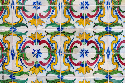 colorful azulejos - tiles from Lisbon, Portugal