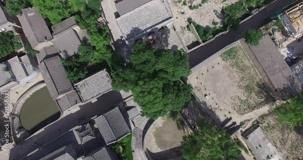 Aerial of Chinese ancient architecture, in shanxi province, pingyao old city Aerial of Chinese ancient architecture, in shanxi province, pingyao old city