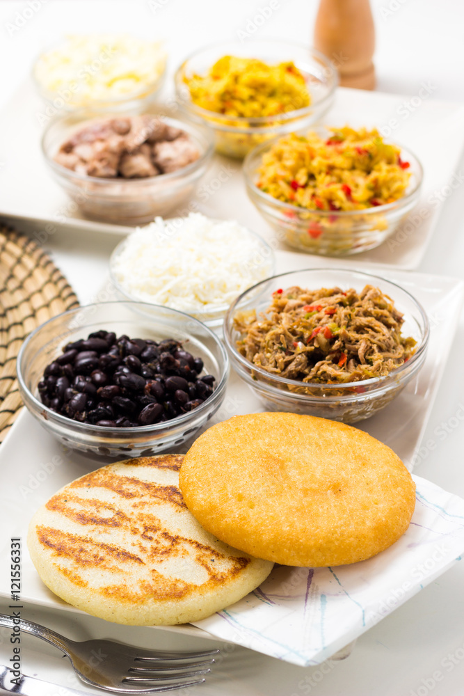 Venezuelan typical food, Arepas Venezuelan typical food, Arepas