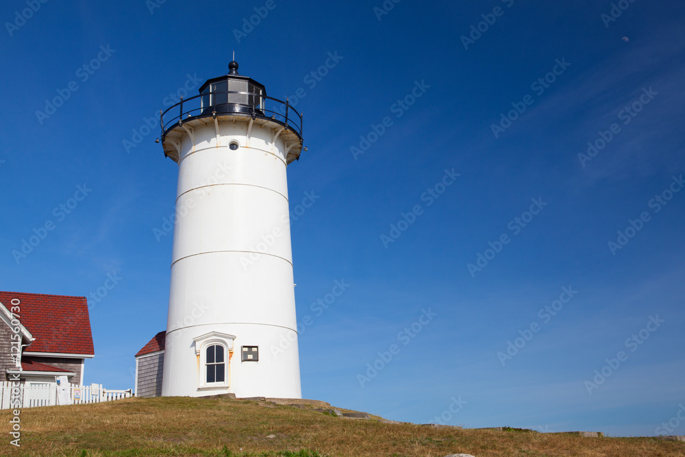 Nobska Point Light is a lighthouse located on the Cape Cod, USA Nobska Point Light is a lighthouse located on the Cape Cod, USA