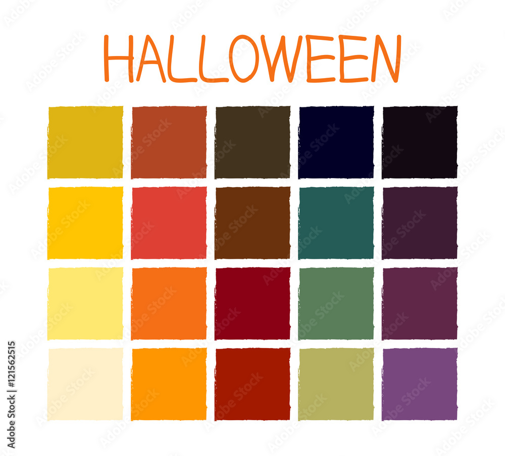 Halloween Classic Tone Colors. Palette Scheme Colorful Colors. without  Code. Vector Illustration Stock Vector | Adobe Stock
